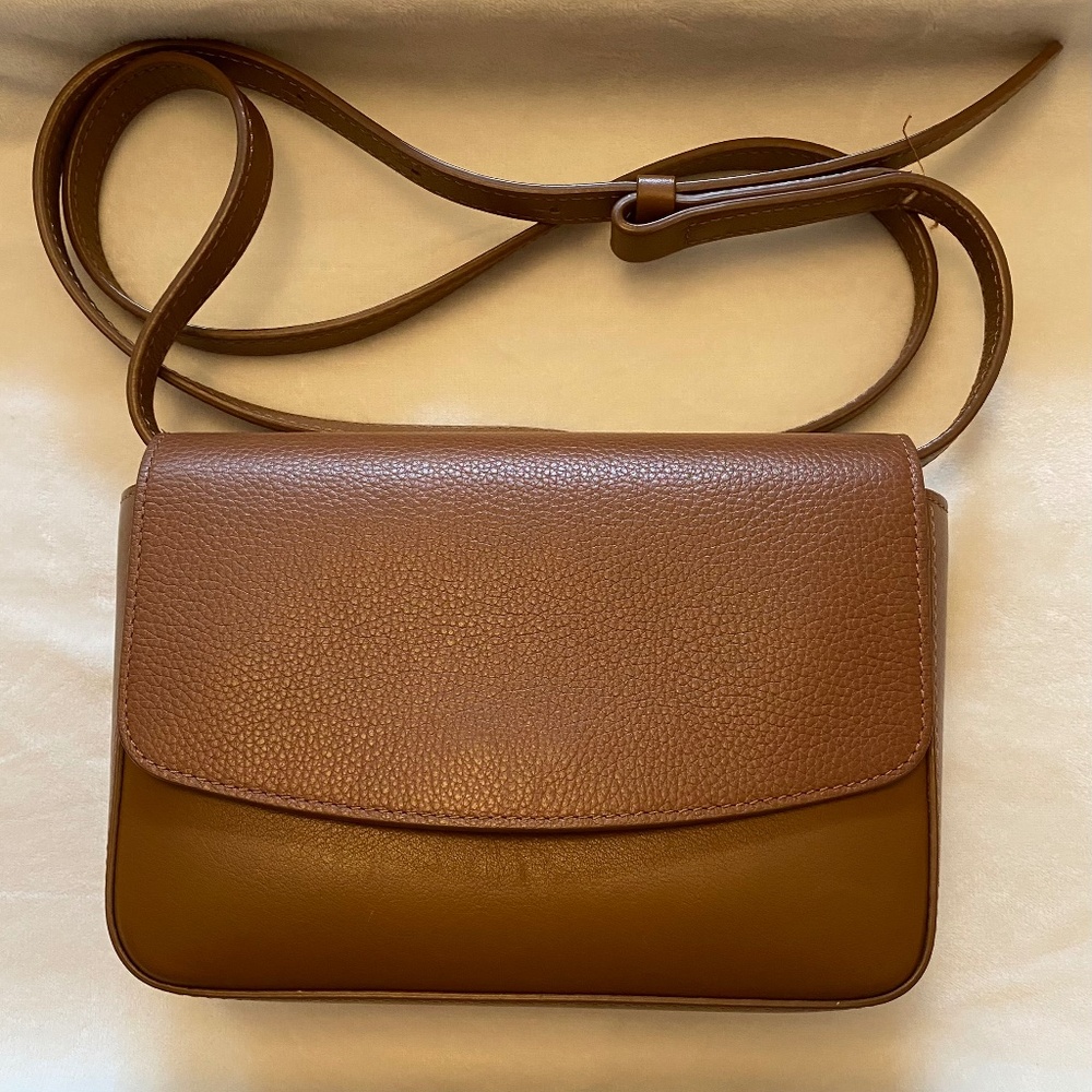 Cuyana 3-in-1 Mini Bag in Caramel Leather - EUC